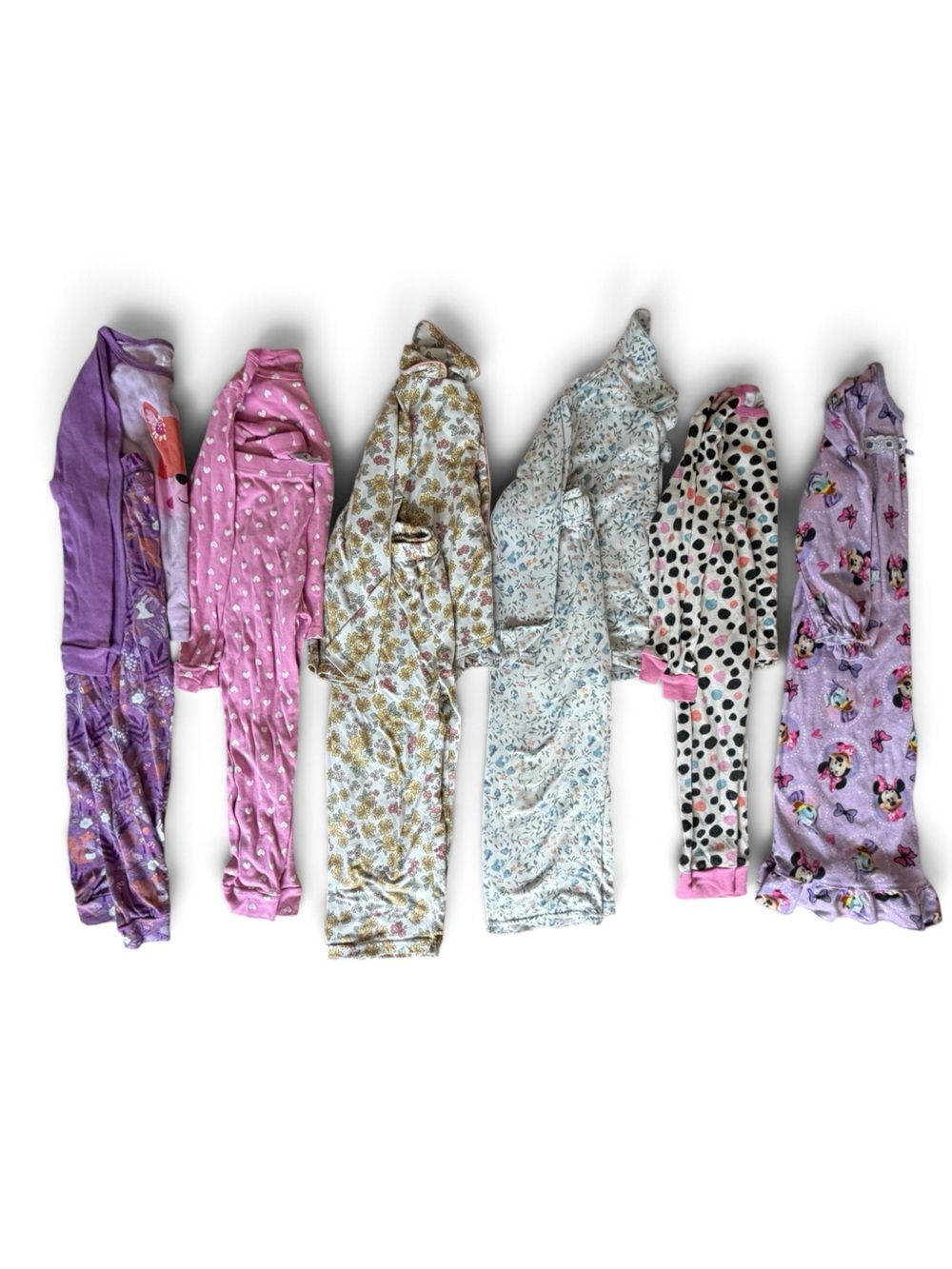 Kids Purple and Pink Mixed-Print Pajama Set - Soft Sleepwear bundle